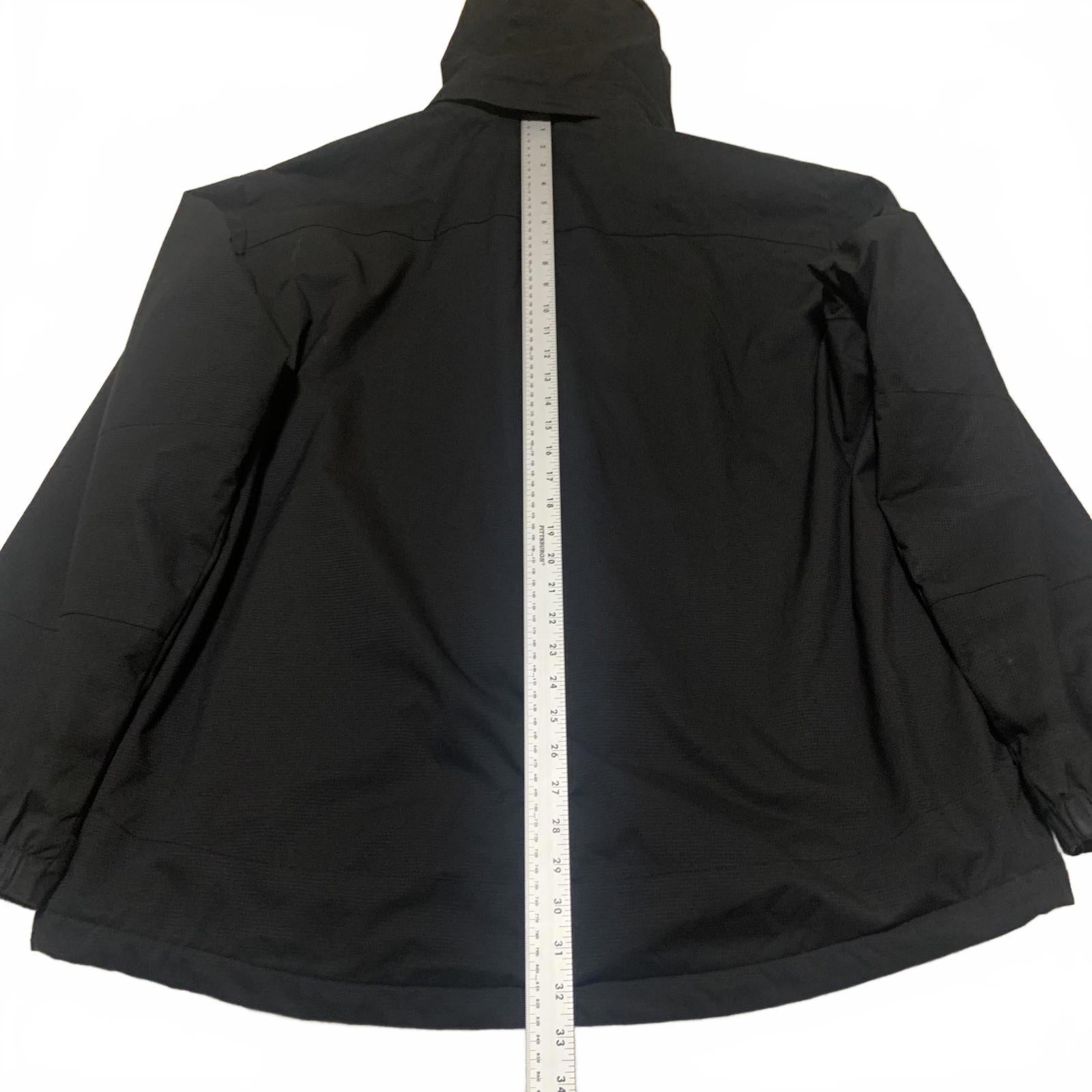 Free Country Men's Size X Large  Black Utility Jacket Hooded Coat  Warm Durable