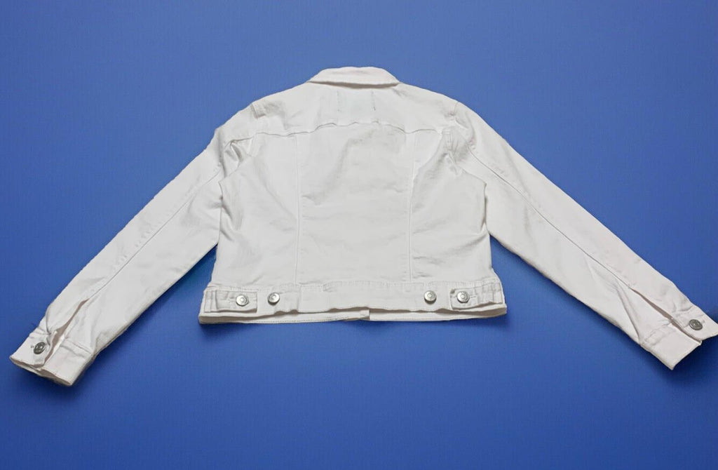 Nine West Jeans Women’s Small White Denim Sarah Jacket Buttons