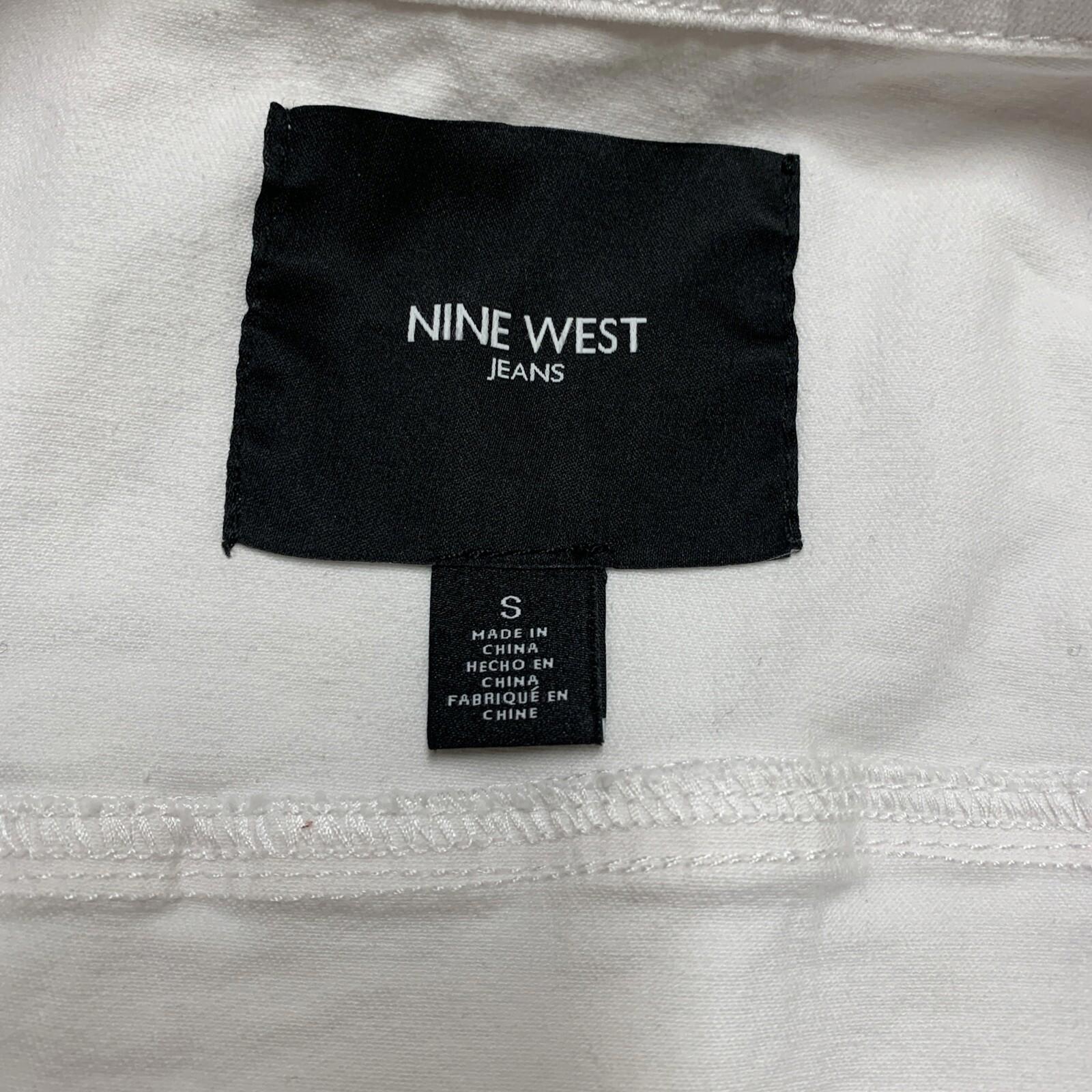 Nine West Jeans Women’s Small White Denim Sarah Jacket Buttons