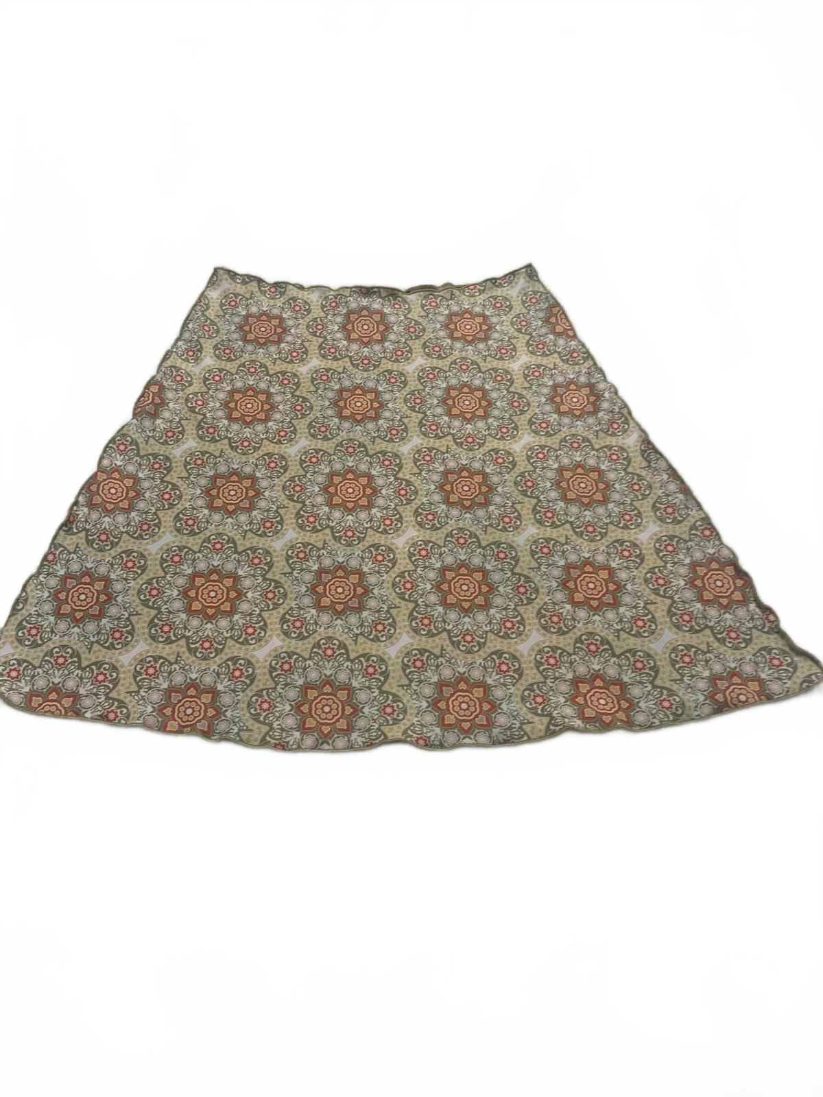 Haystacks Sz M Colorful Chic Floral Boho Artwear Reversible A- Line Skirt USA