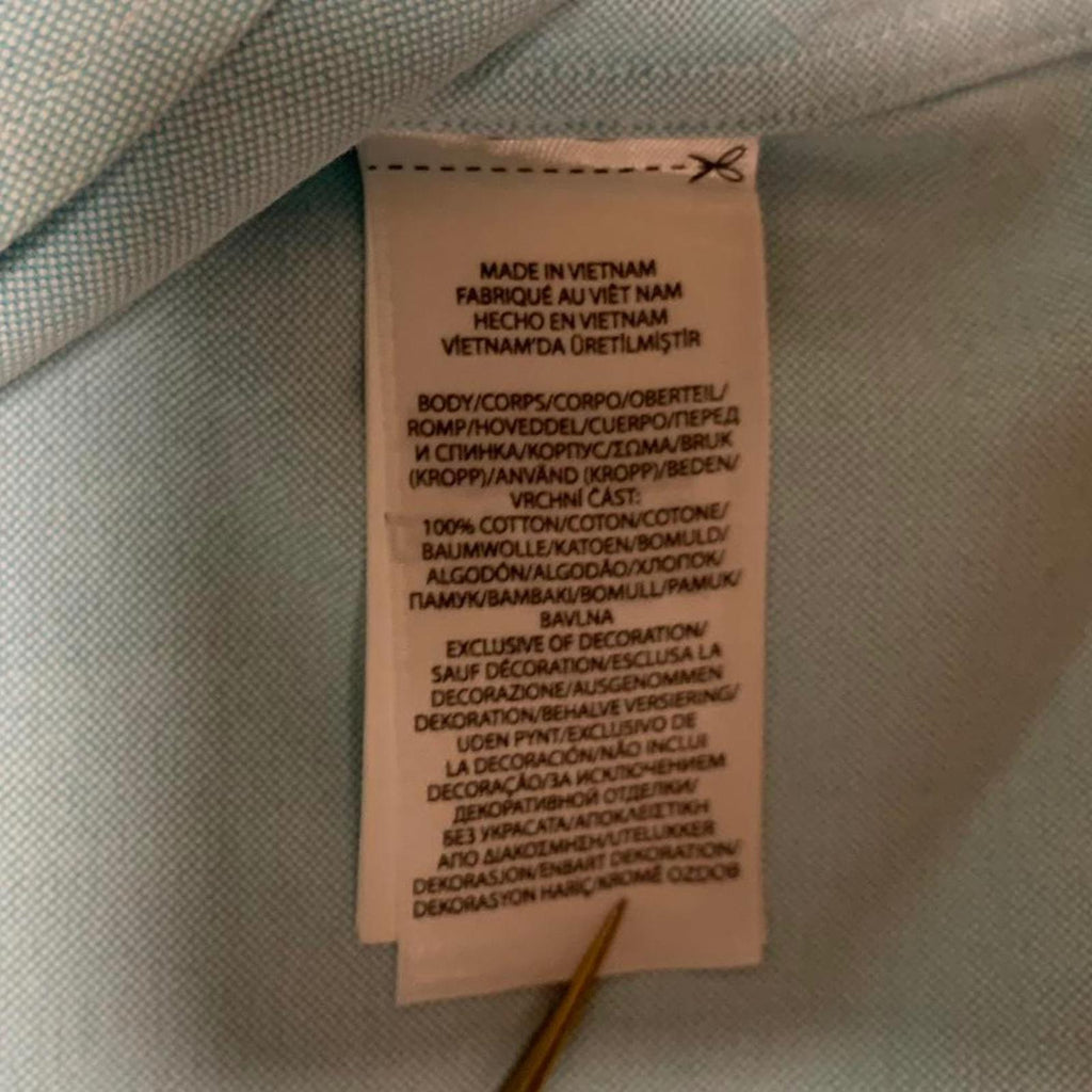 Ralph Lauren Men's 2XB Light Teal Short Sleeve Button Shirt