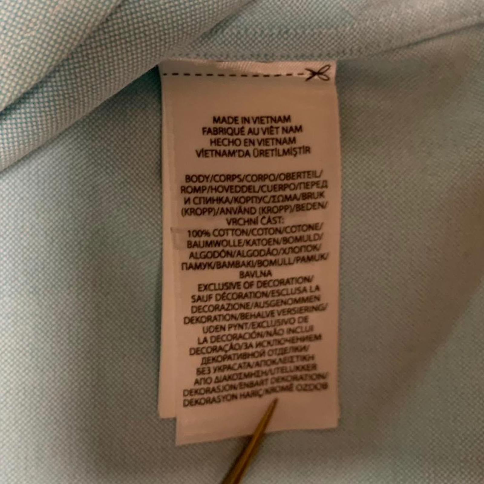 Ralph Lauren Men's 2XB Light Teal Short Sleeve Button Shirt