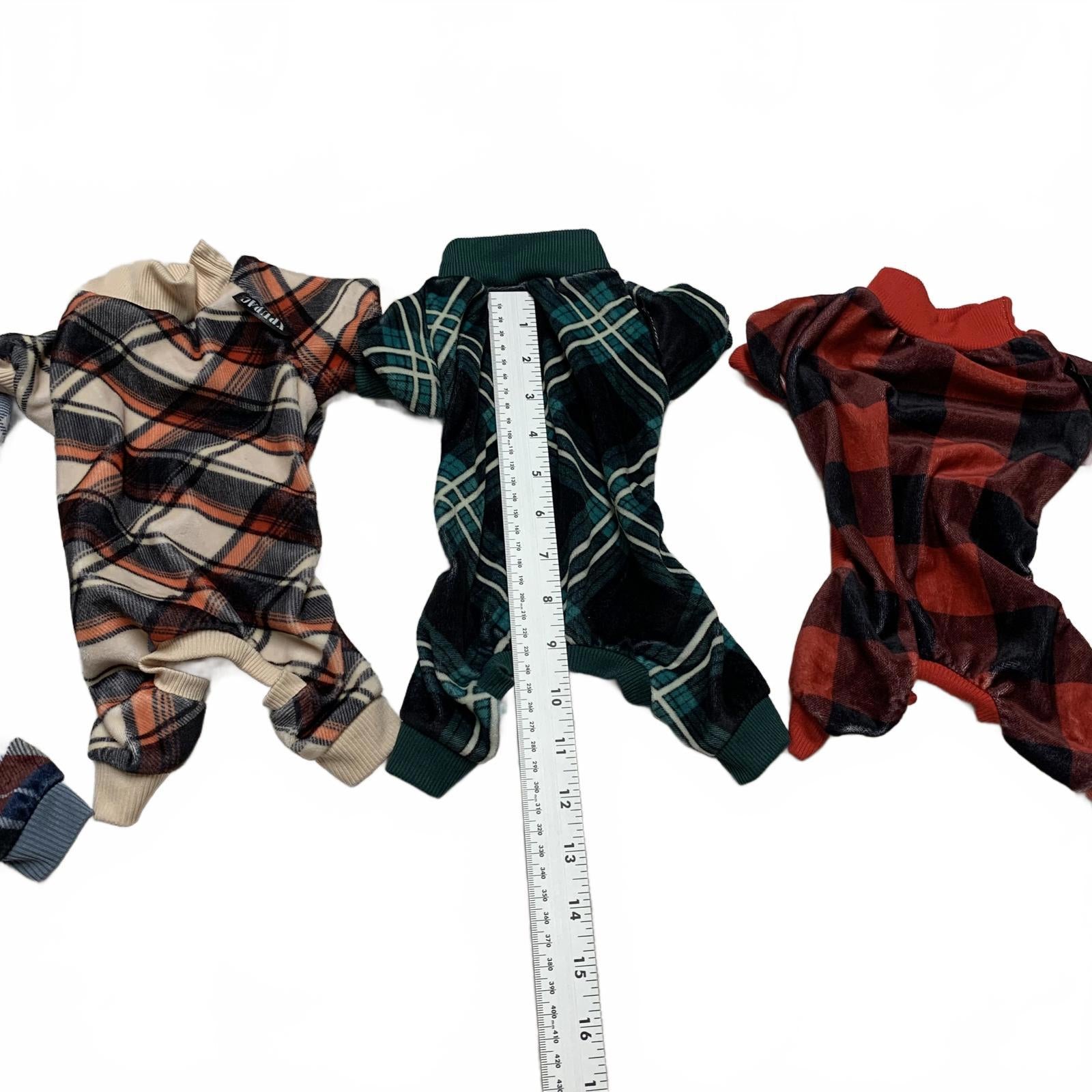 XPUDAC Sz Small Dog Pajamas 4- Pack Jumpsuit  Set Pets