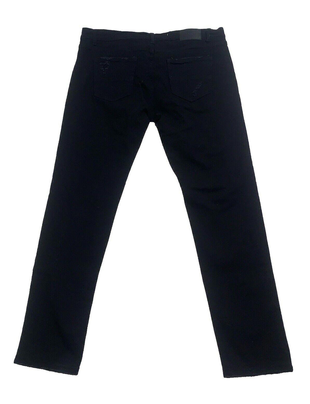 Decibel Black Jeans Men's 40x34 Embroidered Front Frayed
