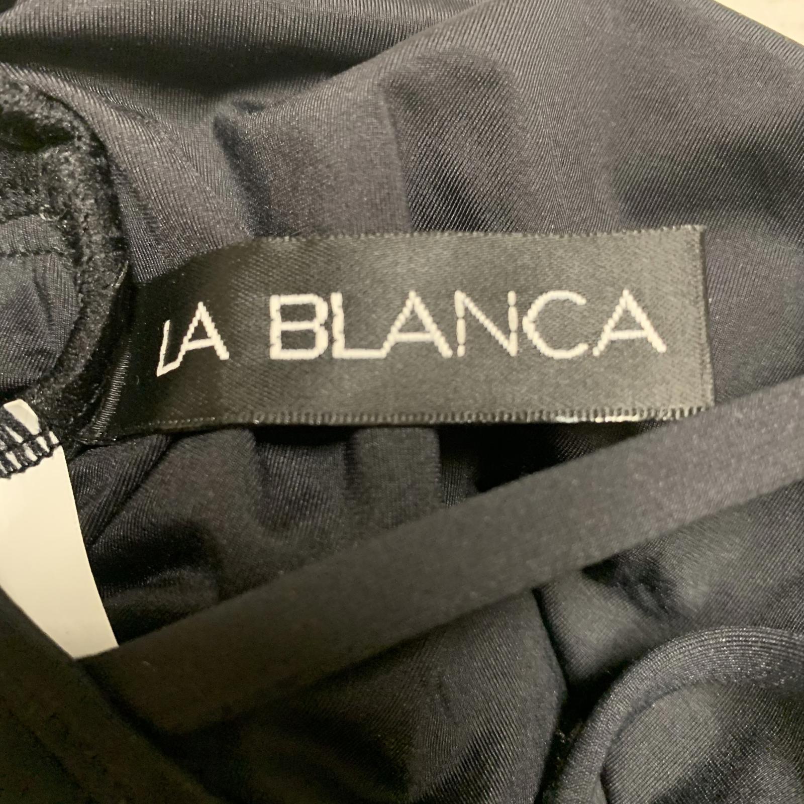 La Blanca Women's Size 10 Black Halter Swim Top Ruched Bust