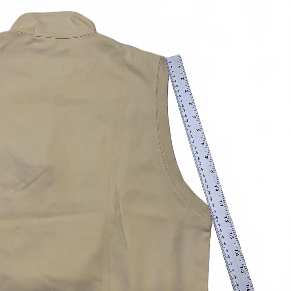 Fairway & Greene Men's Size L Beige Yellow Sleeveless Vest Zip Pima Cotton Peru