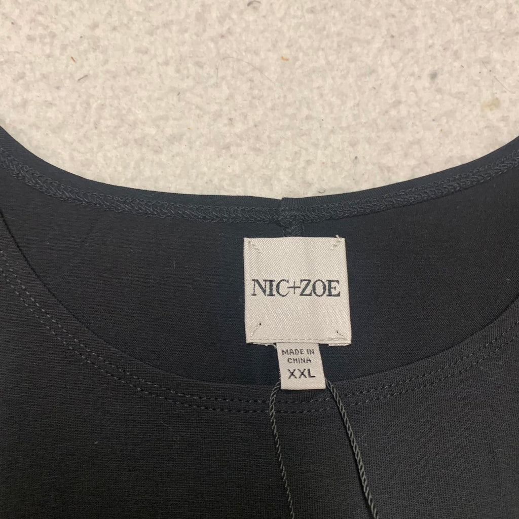 NIC+ZOE Women's Sz XXL Black Sleeveless Top Pullover NWT