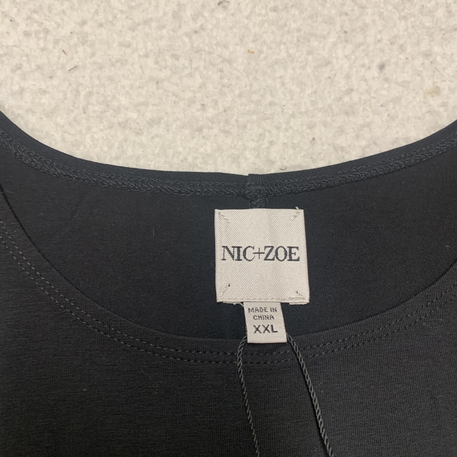 NIC+ZOE Women's Sz XXL Black Sleeveless Top Pullover NWT