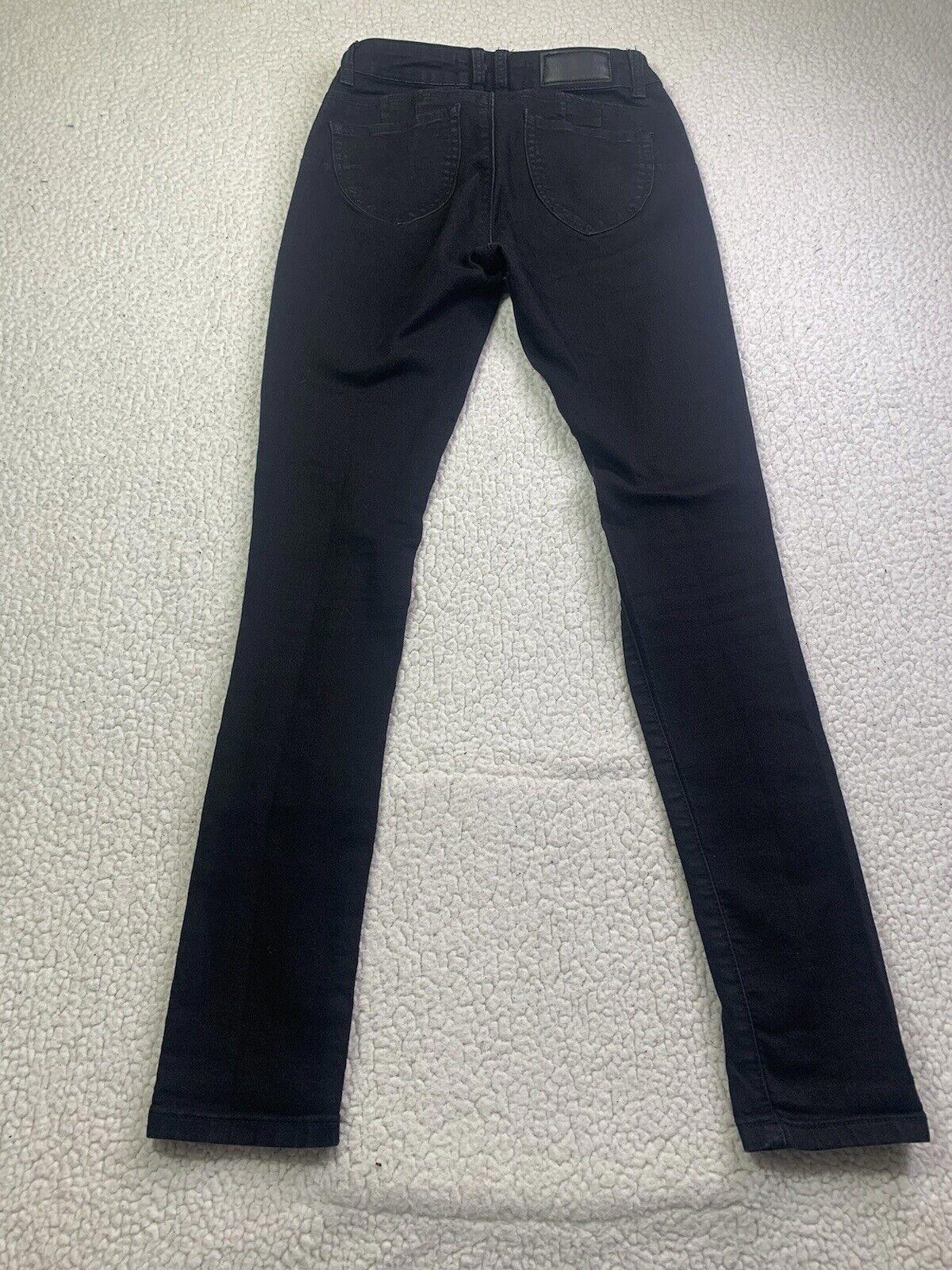 Monkey Ride Jeans Juniors Sz 3/29 Black Skinny  Distressed