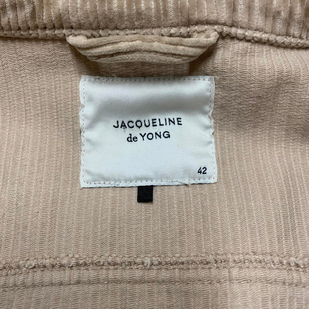 Jacqueline de Yong Women's Sz L/XL  42 Beige Corduroy Cropped Jacket