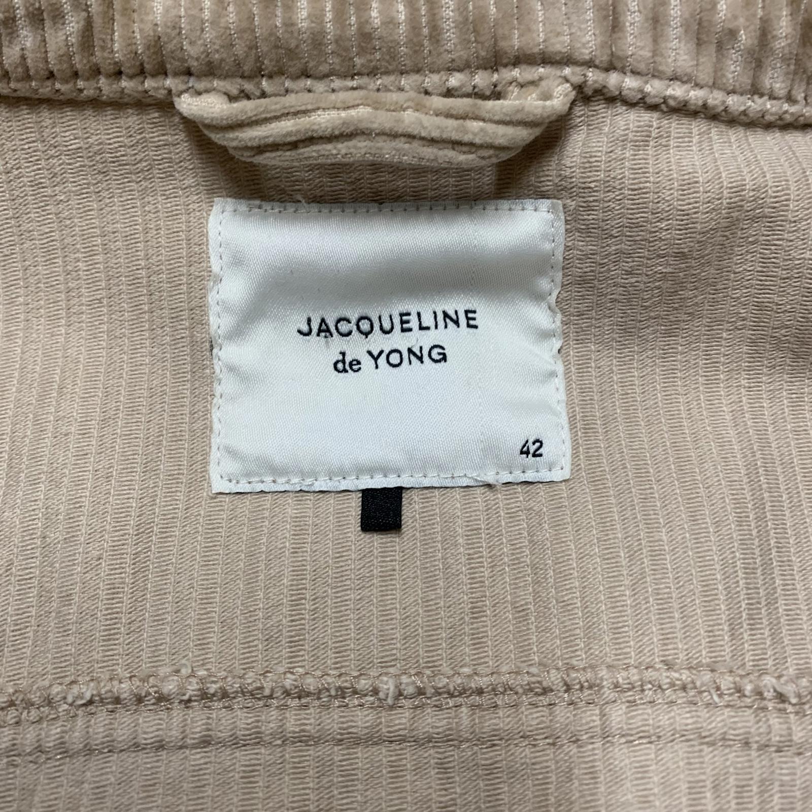Jacqueline de Yong Women's Sz L/XL  42 Beige Corduroy Cropped Jacket