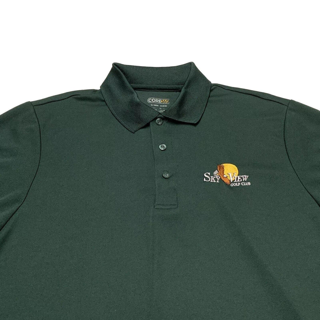 Core 365 Mens Sz Large Green Dri-Fit Polo Shirt Moisture Wicking Anti Microbial
