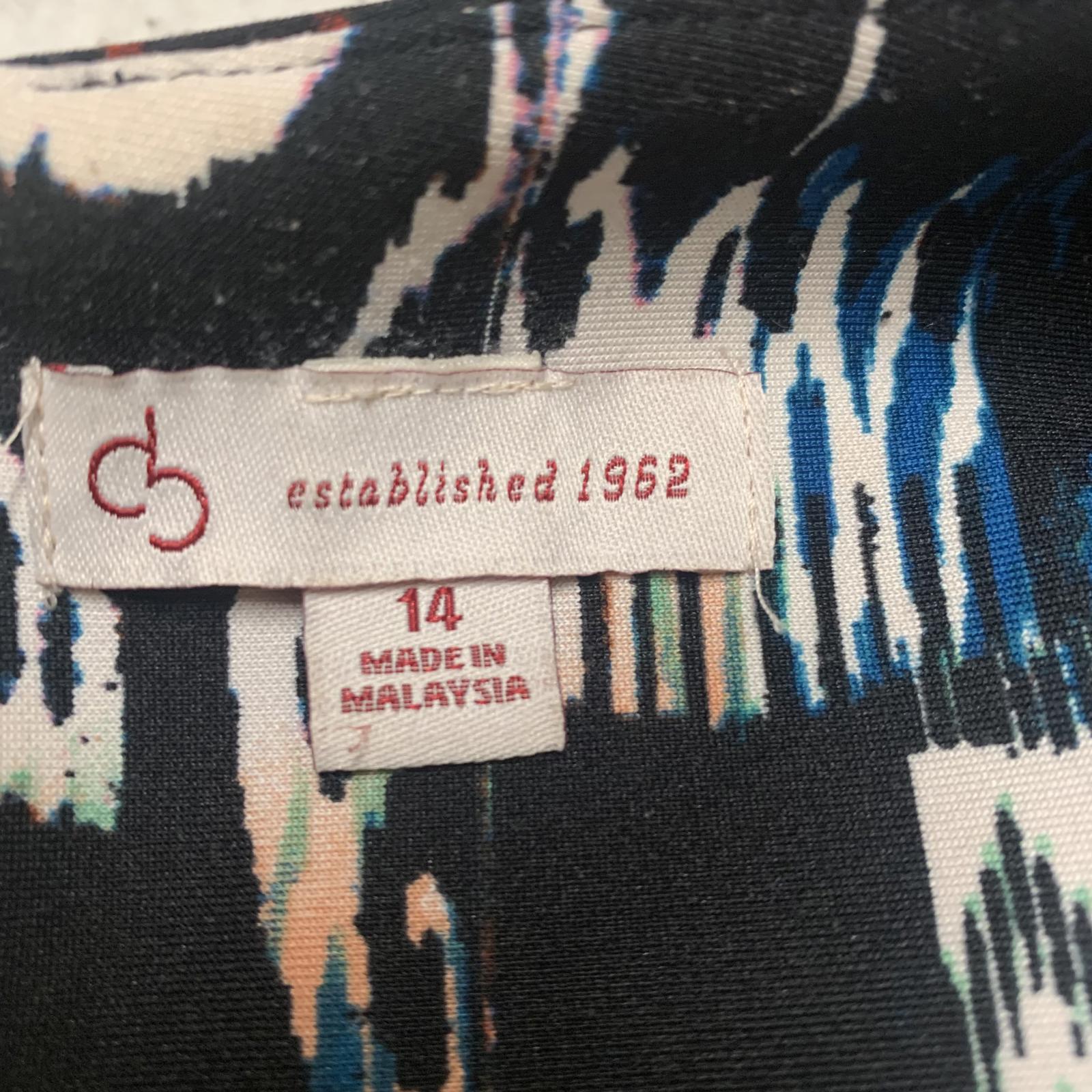 VTG db Womens Sz 14 Abstract Vibrant Patterned Summer Dress Sleeveless