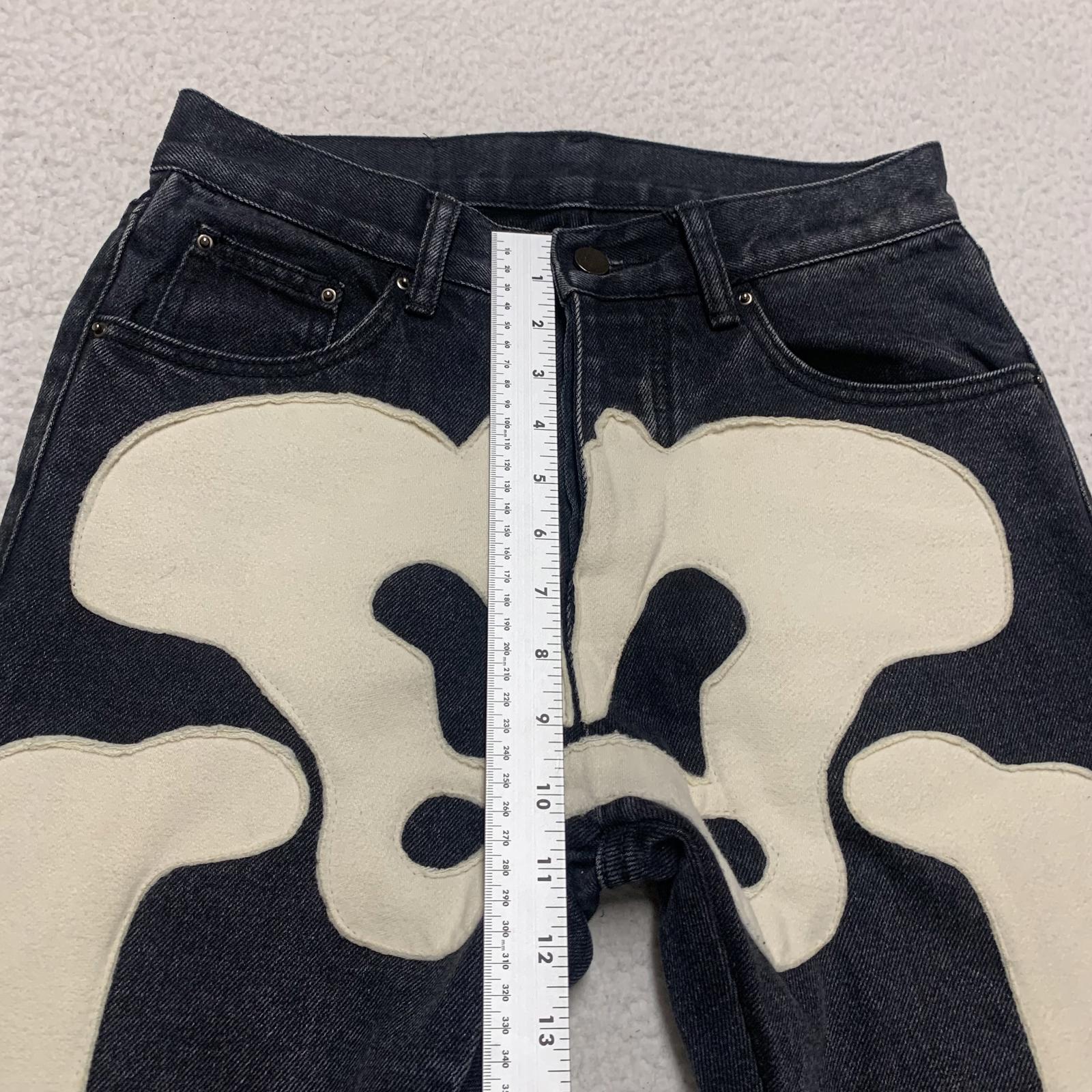MNML Mens Sz 28 Black Skull Graphic Jeans
