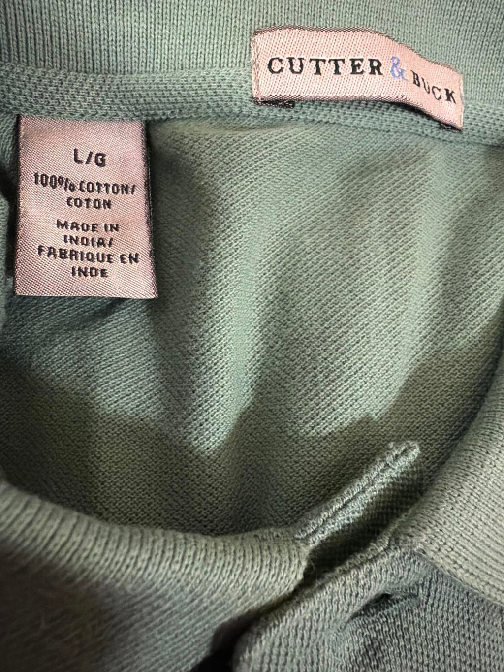 Cutter & Buck Neuberger Lehman Mens Size Large Green Polo Shirt