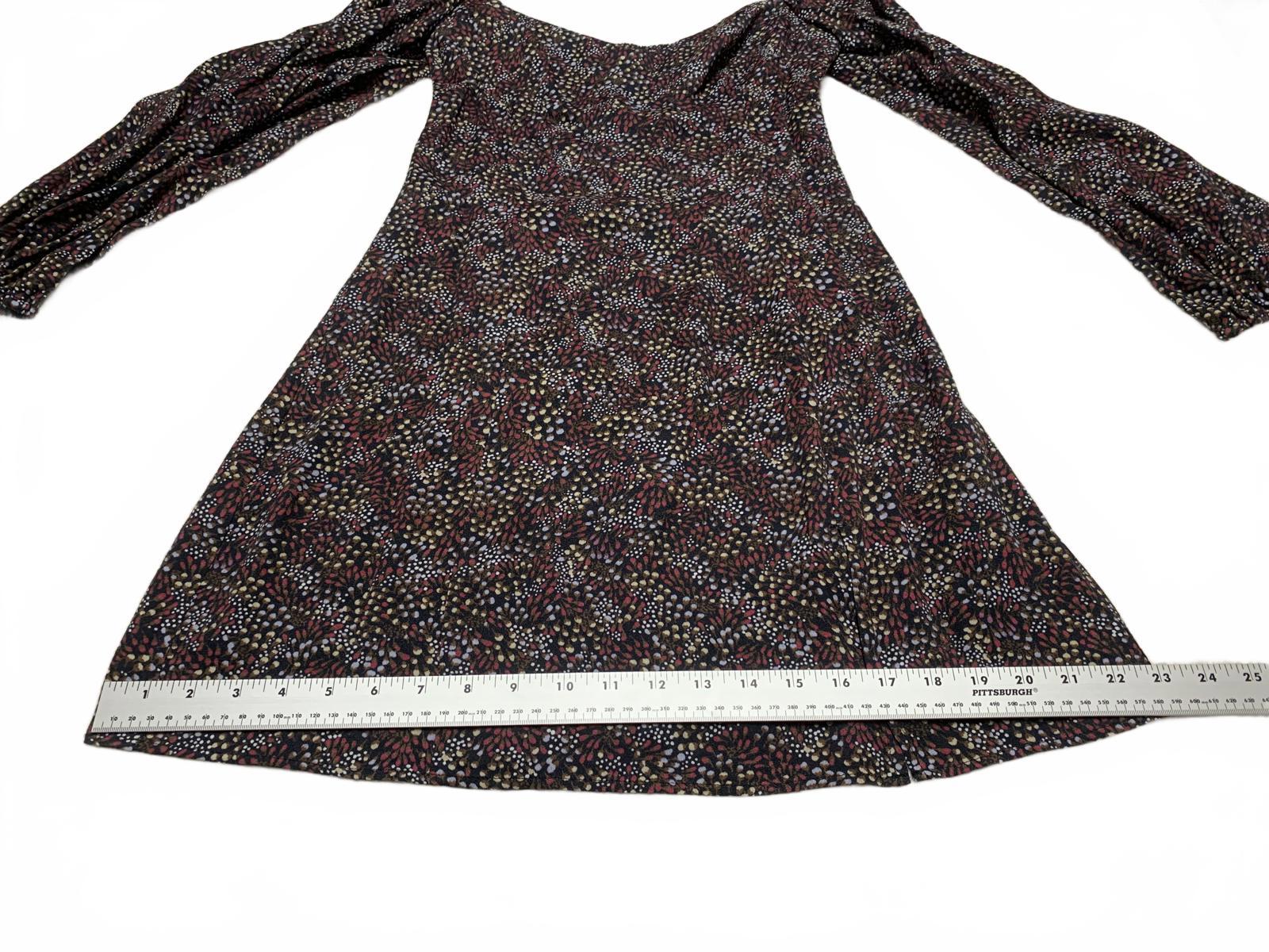 Wilfred Womens Size 8 Floral Pattern Long Sleeve Dress Puff Shoulders