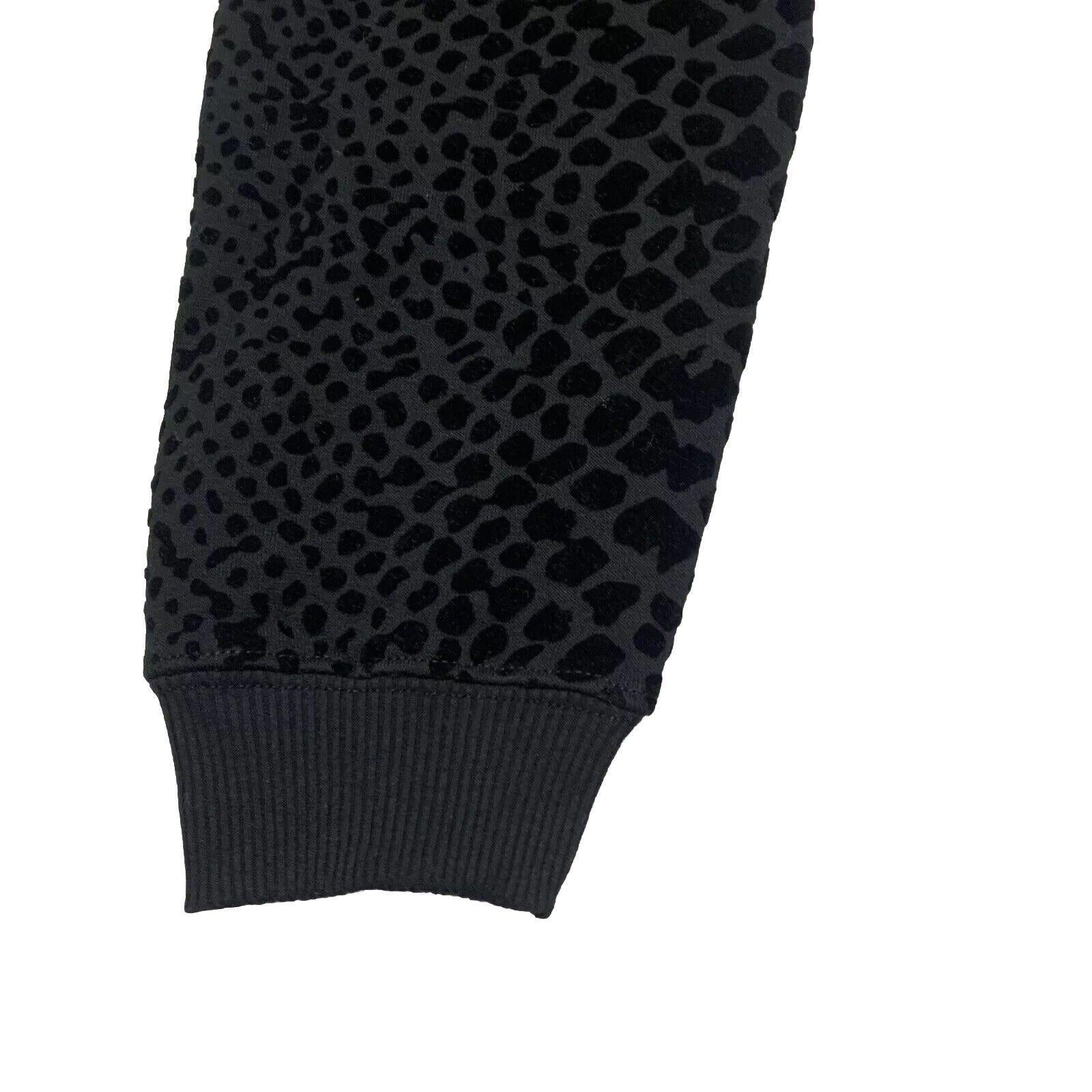 Dex Clothing Women X Small Black Leggings Jogger Pants Snake Animal Velour Print