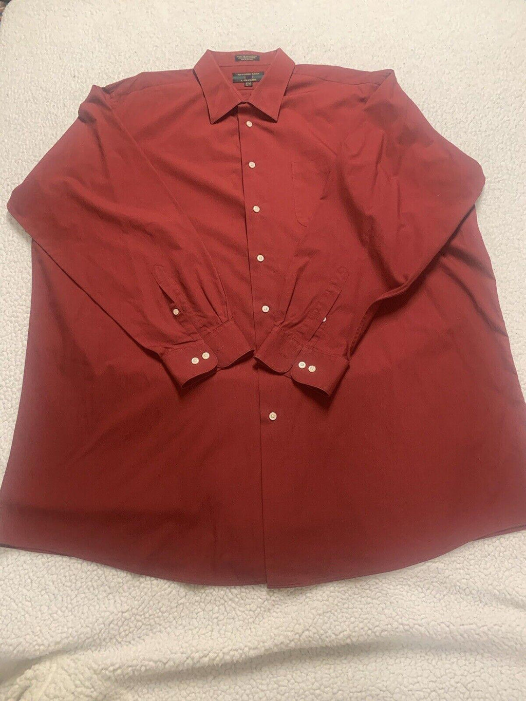 Alexander Julian Men's 3XLT Shirt Long Sleeve Red Wine