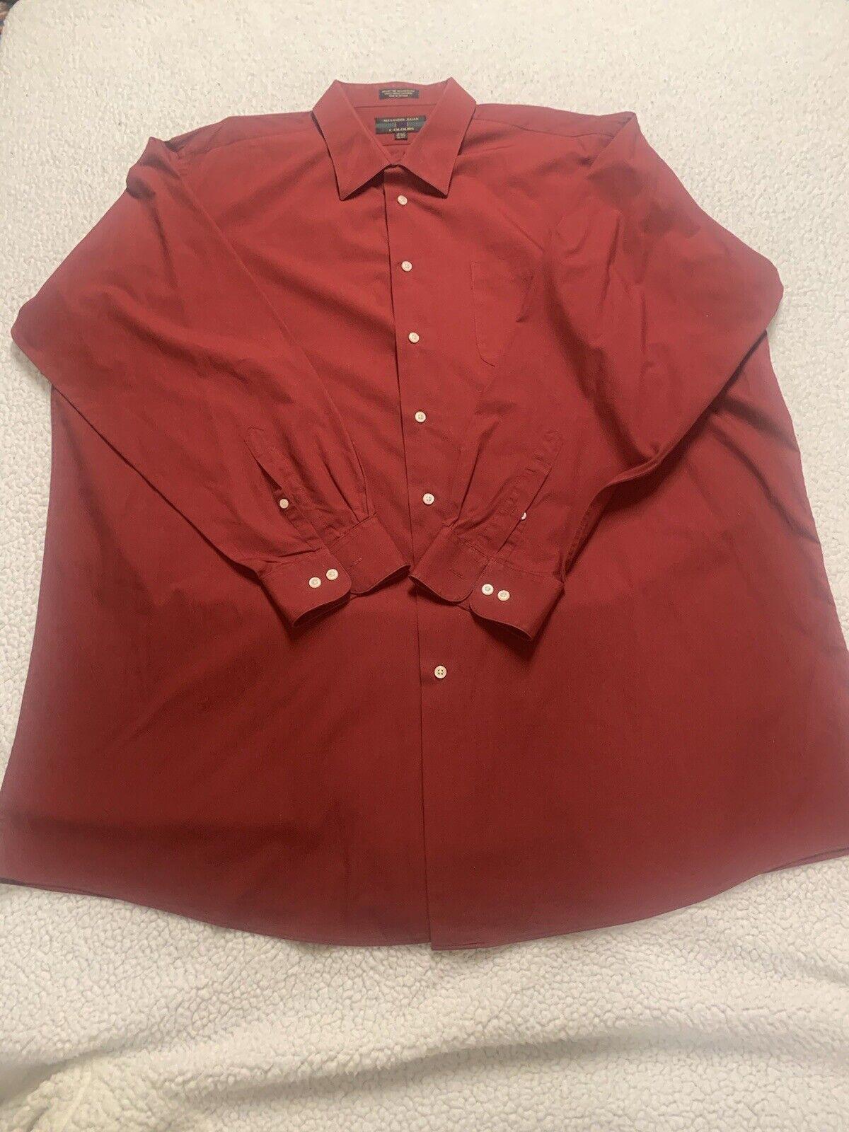 Alexander Julian Men's 3XLT Shirt Long Sleeve Red Wine