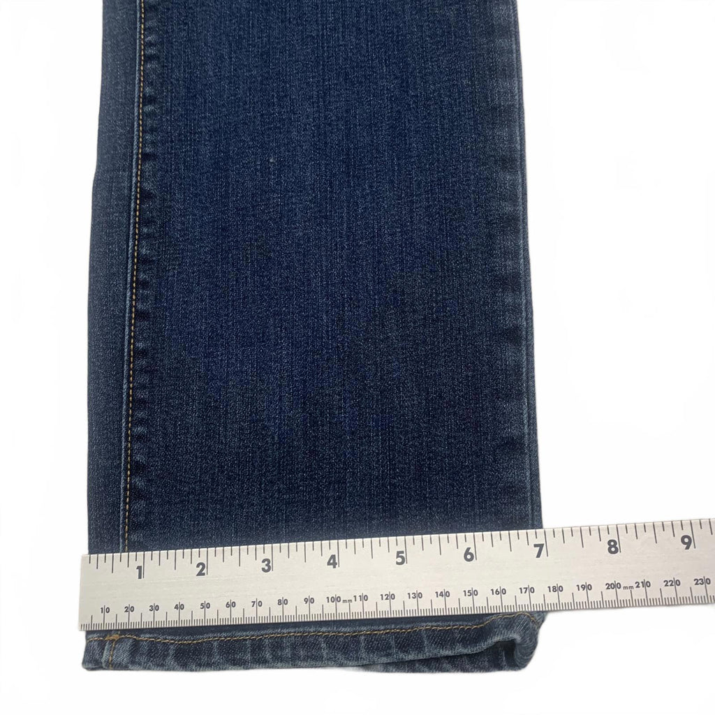Eddie Bauer Womens Size 10 Dark Wash Blue Slim Straight Curvy Jeans W31 X 29.5L