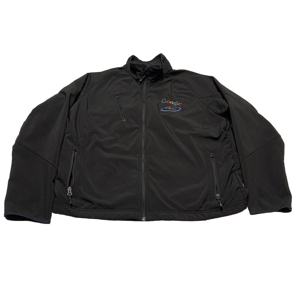 Port Authority Jacket Unisex Size M Google Planet Embroidered Black Zip Pockets