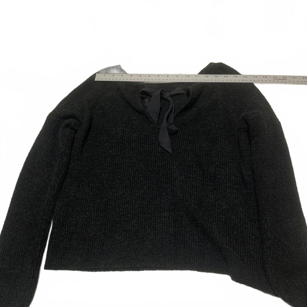 VTG Abercrombie & Fitch Women's Size M Black Long Sleeve Y2K Sweater Tie Back