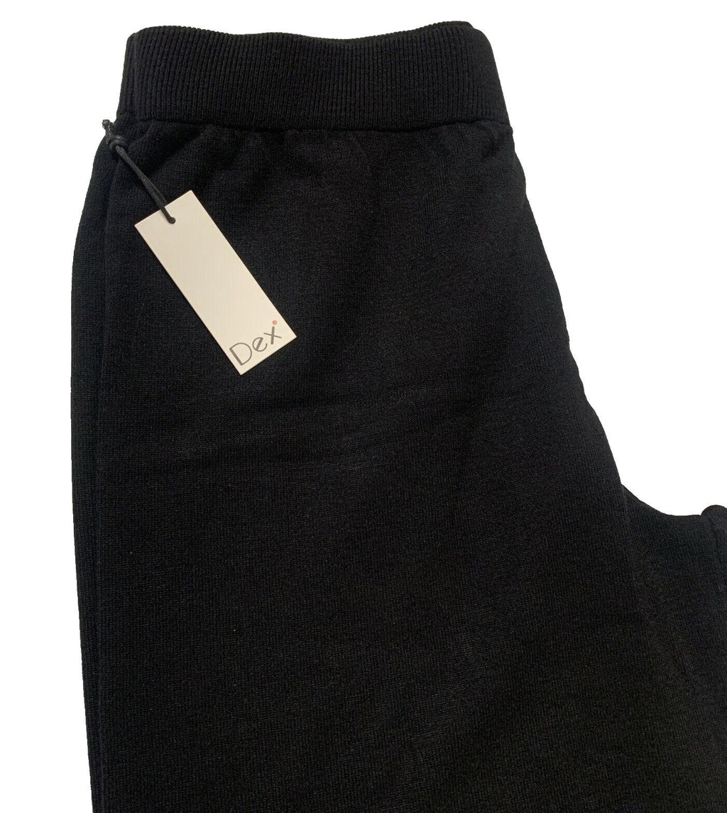Dex Clothing Women’s Large Black Noir Wide Leg Gaucho Culottes Cropped Pants