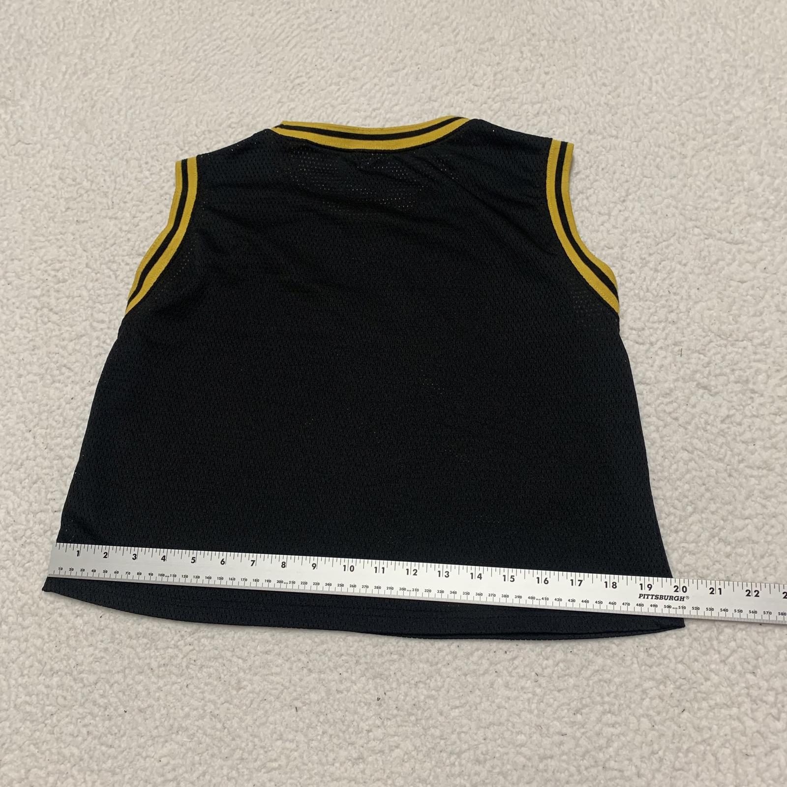 Harry Potter Kids Unisex Size L Black Yellow Hogwarts Crest Mesh Crop Top