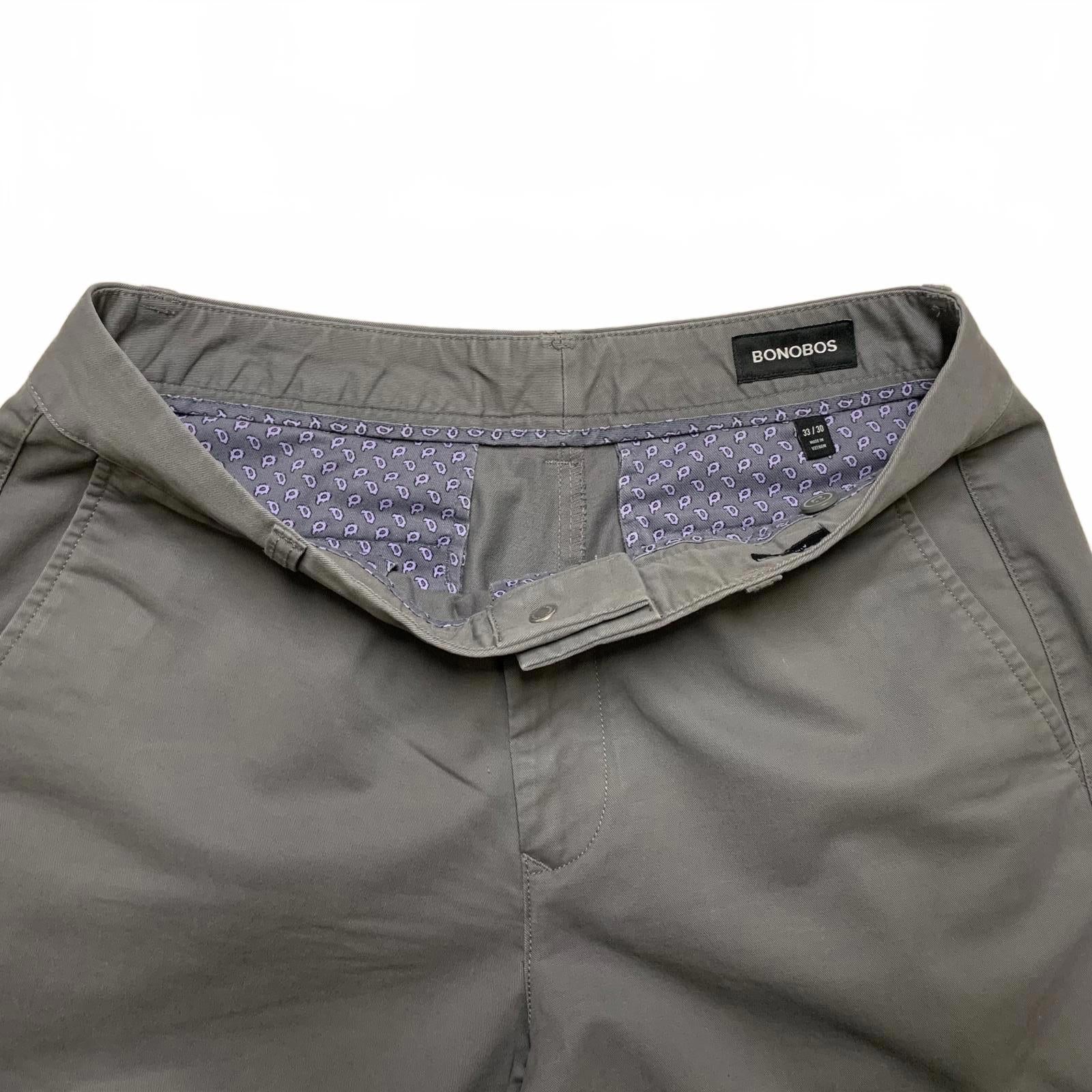 Bonobos Men's Size 33x30 Gray Chino Pants  W31 X 30L Actual