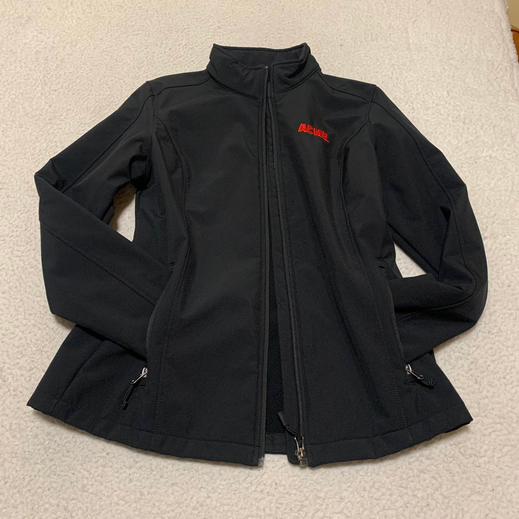 Port Authority Women's L Black Softshell Fleece Jacket  ACME Zip Up Outerwear