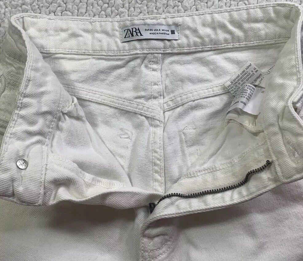 Zara Jeans Women’s  Size 2 White Wide leg RN 77302