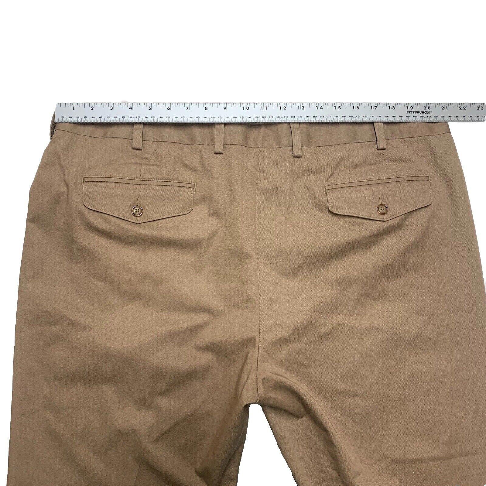 L.L. Bean Dress Slacks Chino Men's Sz 42 Wide Dark Khaki