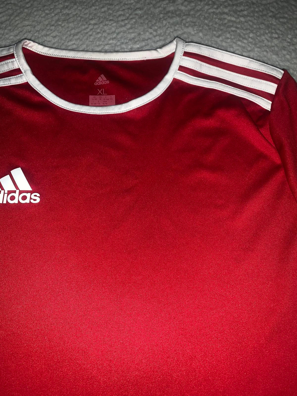 Adidas Unisex Kids X Large Soccer Jersey  Red Clima Cool