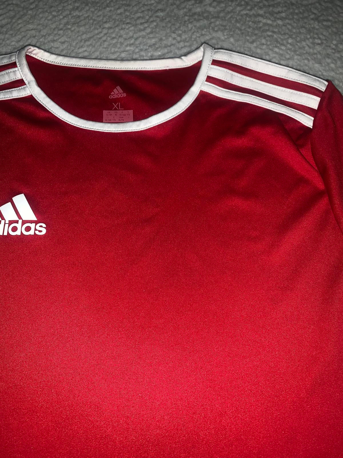 Adidas Unisex Kids X Large Soccer Jersey  Red Clima Cool