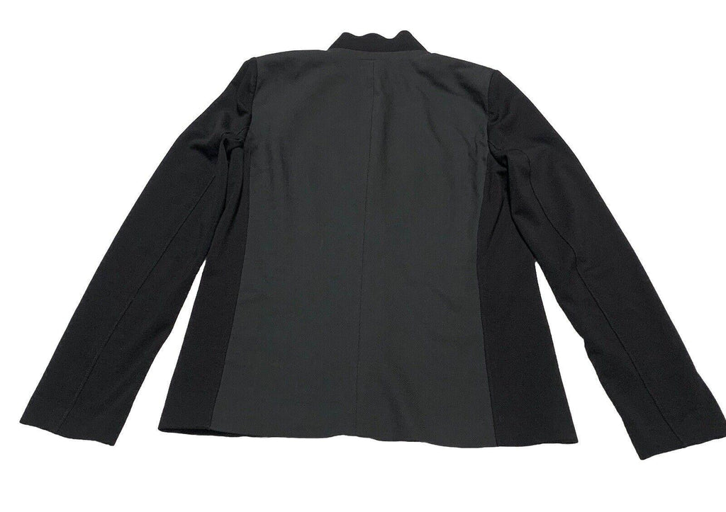 Tahari Knit Blazer Dual Texture Women Size 4 Jacket Black Gray