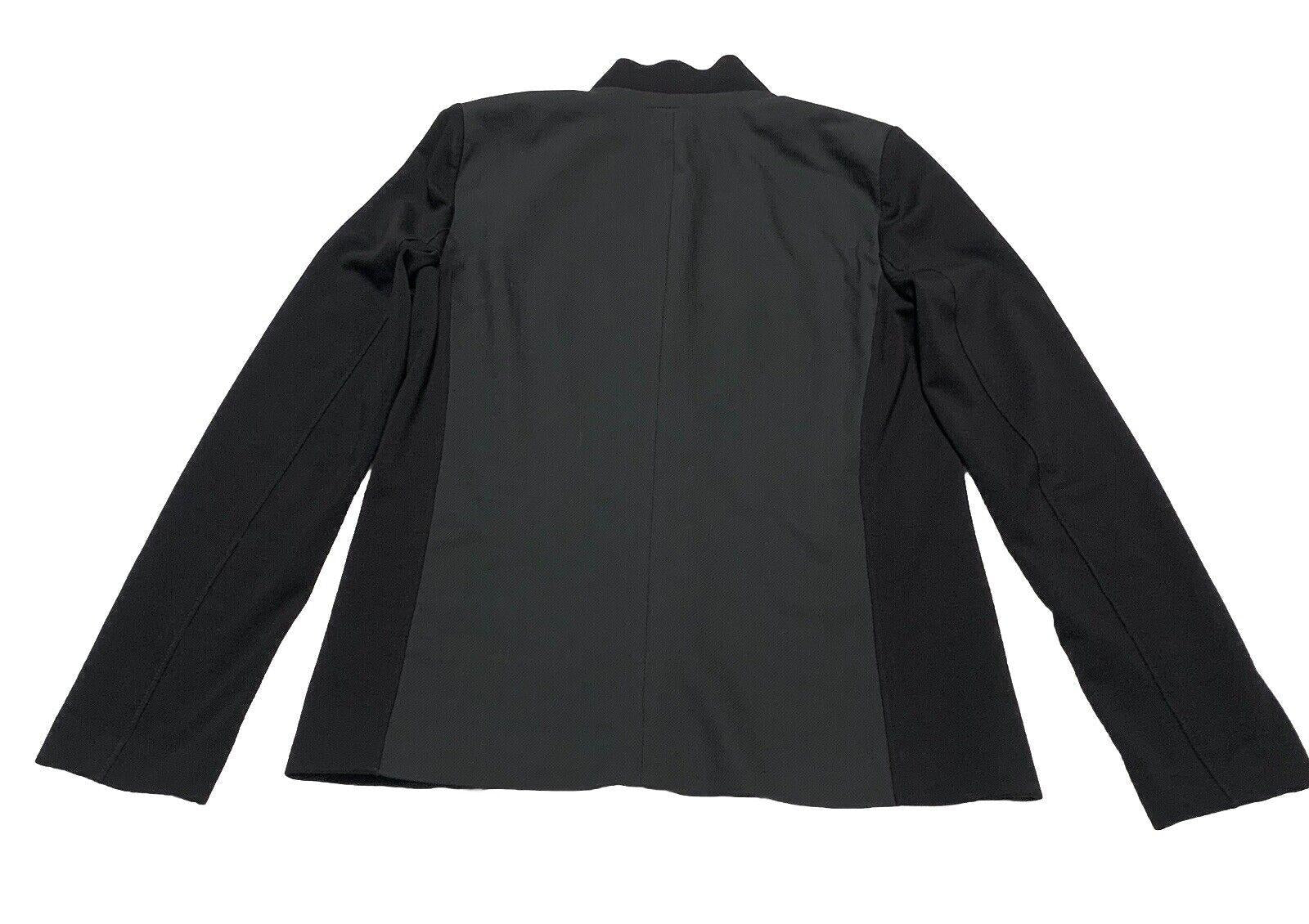 Tahari Knit Blazer Dual Texture Women Size 4 Jacket Black Gray