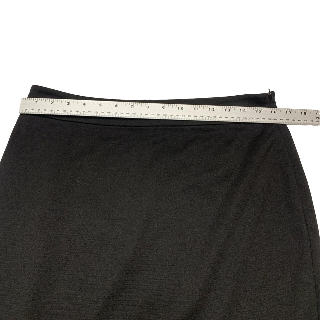 Chaps Women’s Size 8 Black Stretch Belt Loops Pencil Skirt Knee Length Side Zip