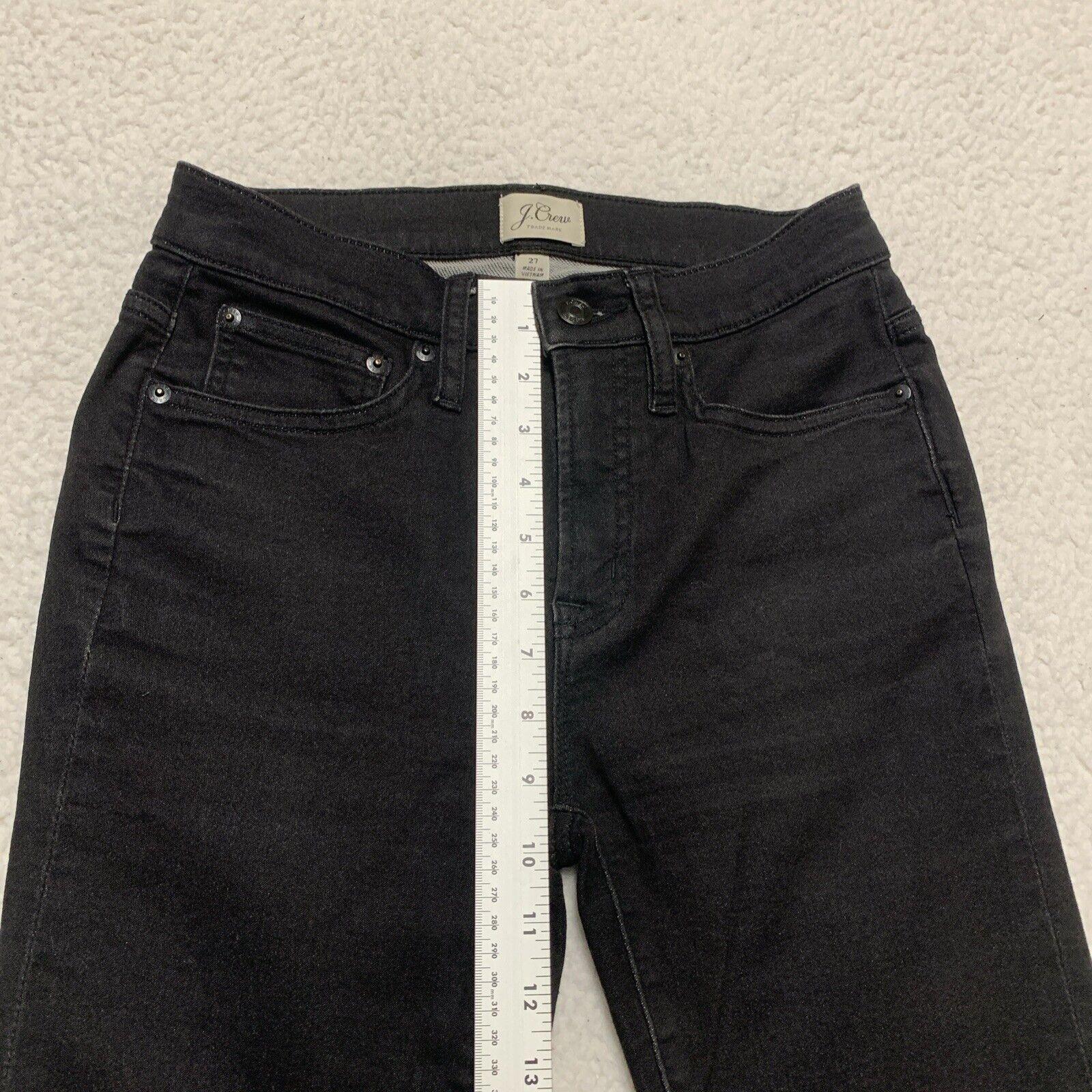 J.Crew Women Size 27 High Rise Skinny Jeans Black  Stretch