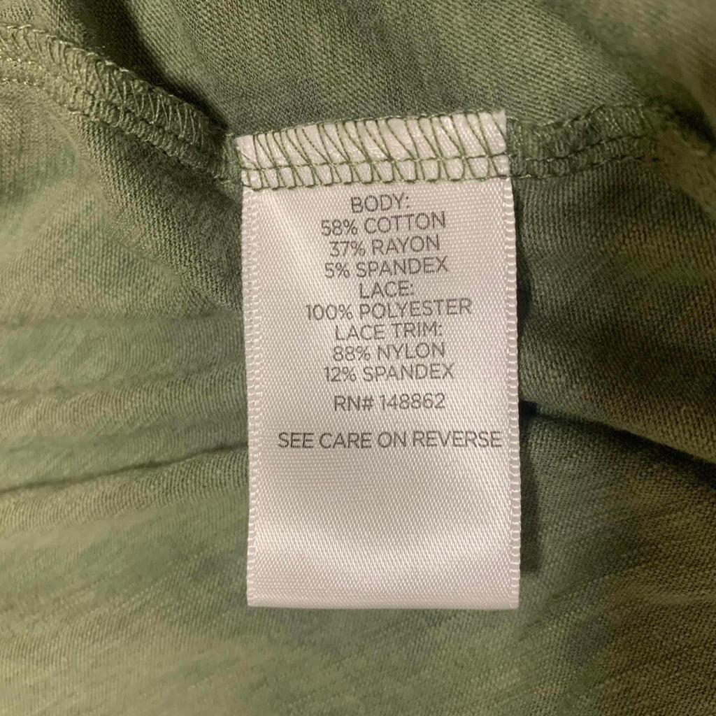 Torrid Super Soft Slub Jersey Women's Top Size 2 Olive Green