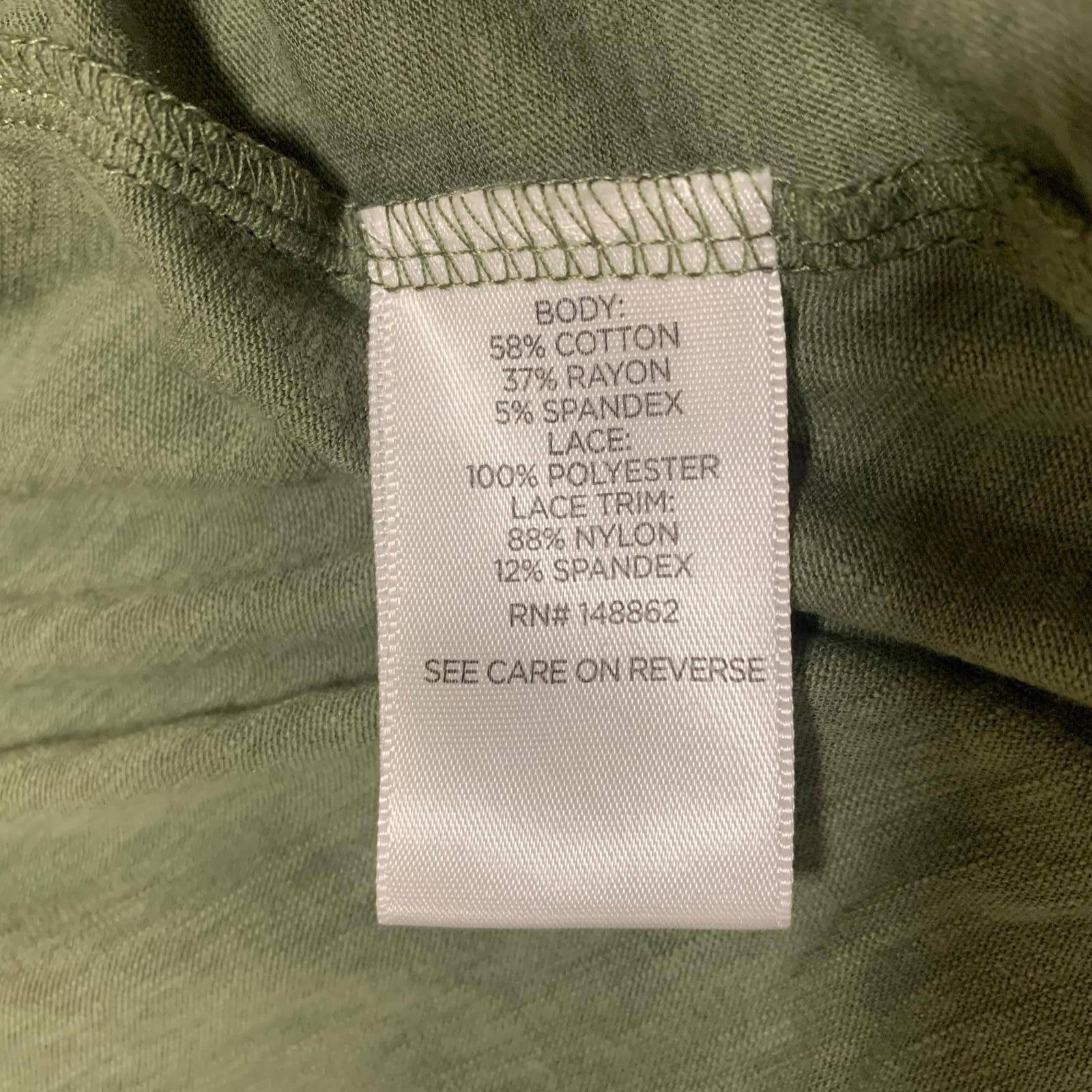 Torrid Super Soft Slub Jersey Women's Top Size 2 Olive Green