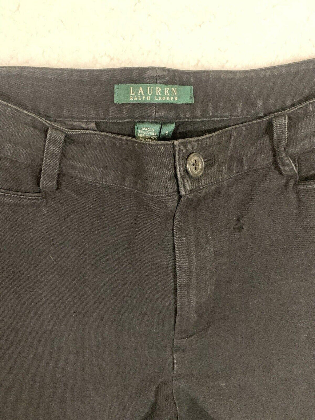 Lauren Ralph Lauren Chino Pants Women's Size 8 Black Straight Leg