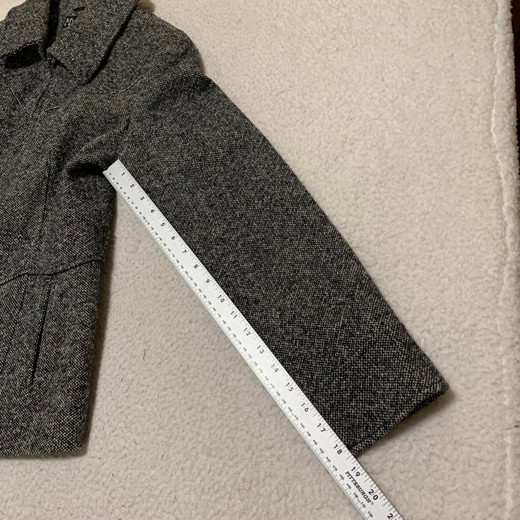 Vintage Mudd Wool Zip Up Coat  Gray  Made in Ukraine  RN 14981 Y2K Style Size M