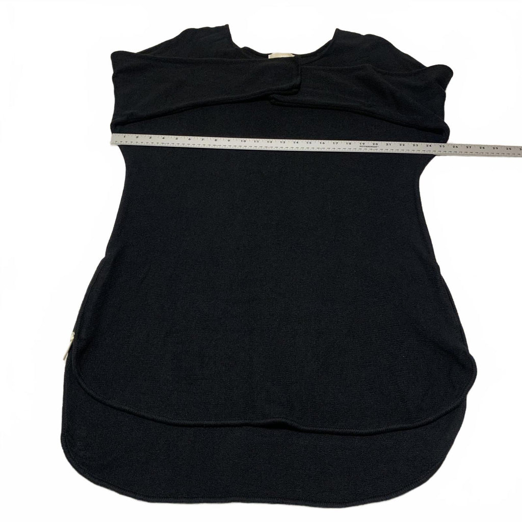 Michael Kors Women's Black Plus Size 1X  Knit Top Tunic Sweater High Low Hem