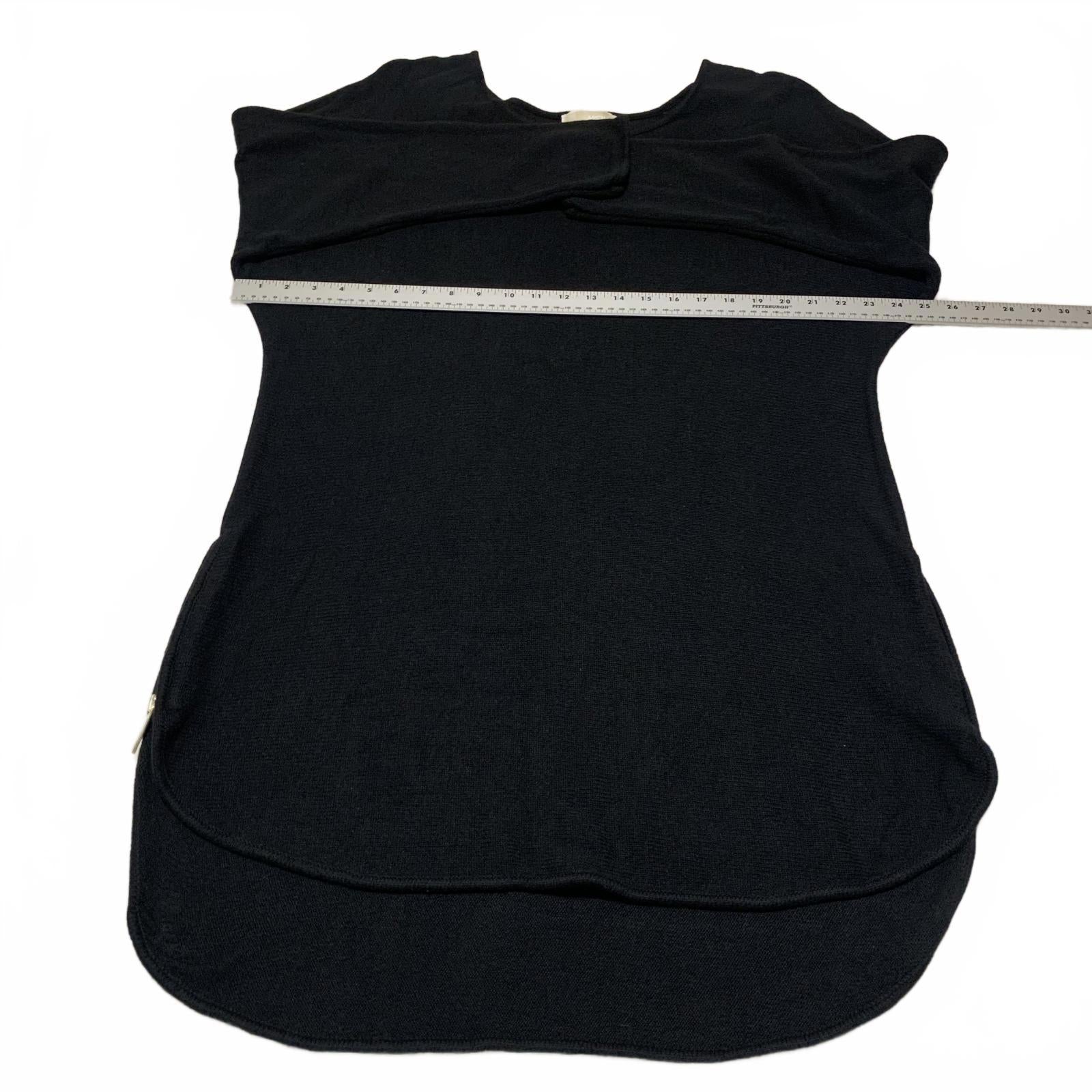 Michael Kors Women's Black Plus Size 1X  Knit Top Tunic Sweater High Low Hem