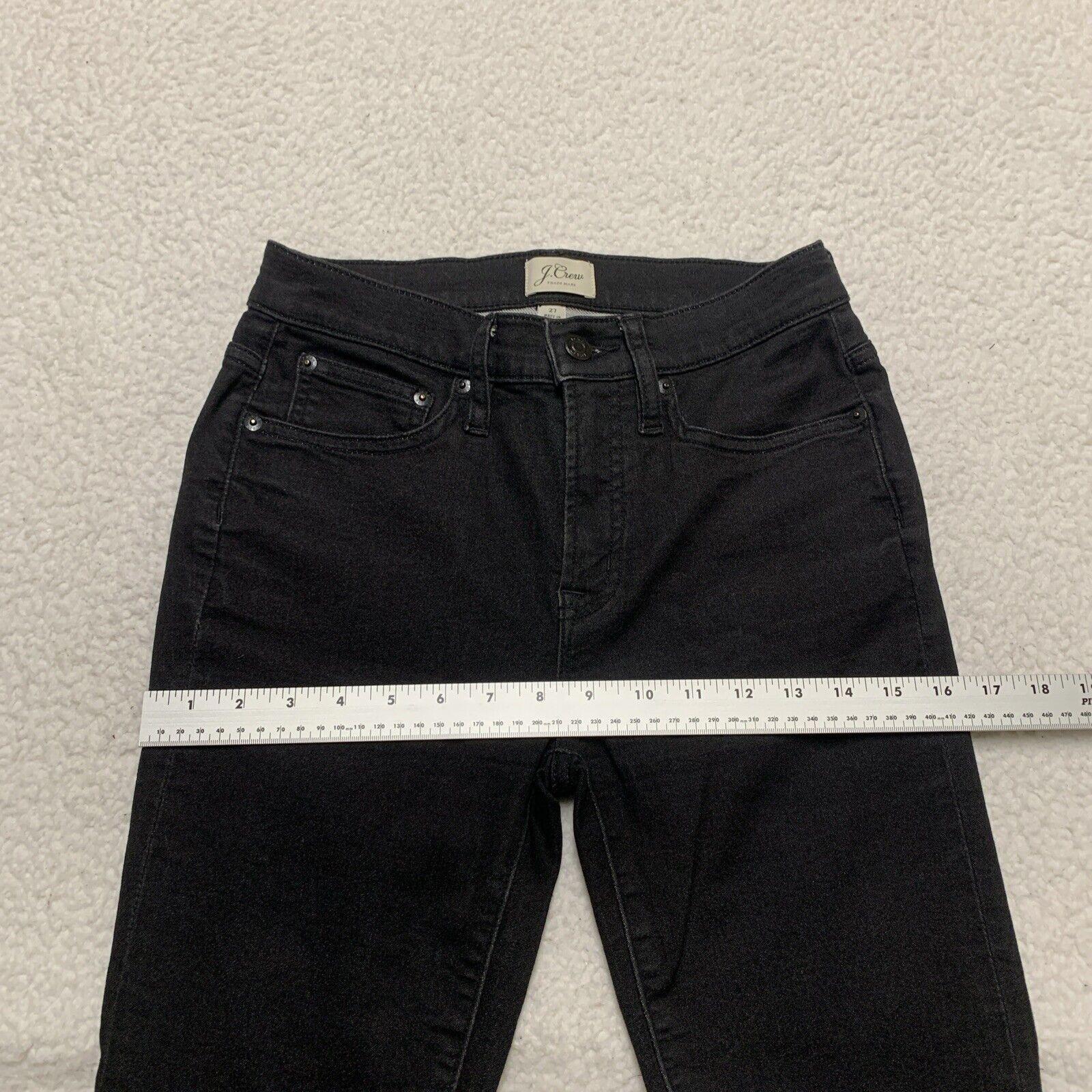 J.Crew Women Size 27 High Rise Skinny Jeans Black  Stretch