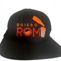The Classics Baseball Cap Black Snapback Cap Orange 'Quiero Romi' Embroidery