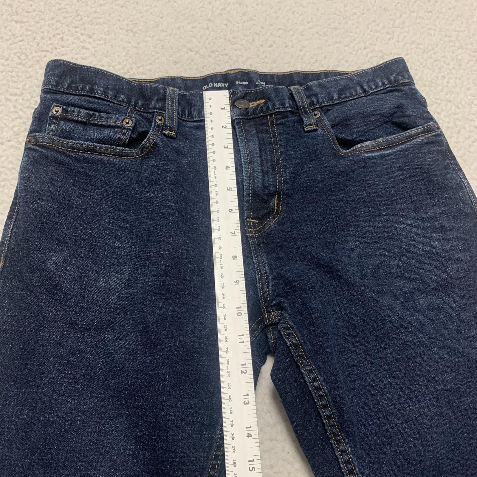 Old Navy Men’s Sz 34x30 dark Blue Wash Slim Fit Jeans 32 x 29 Actual