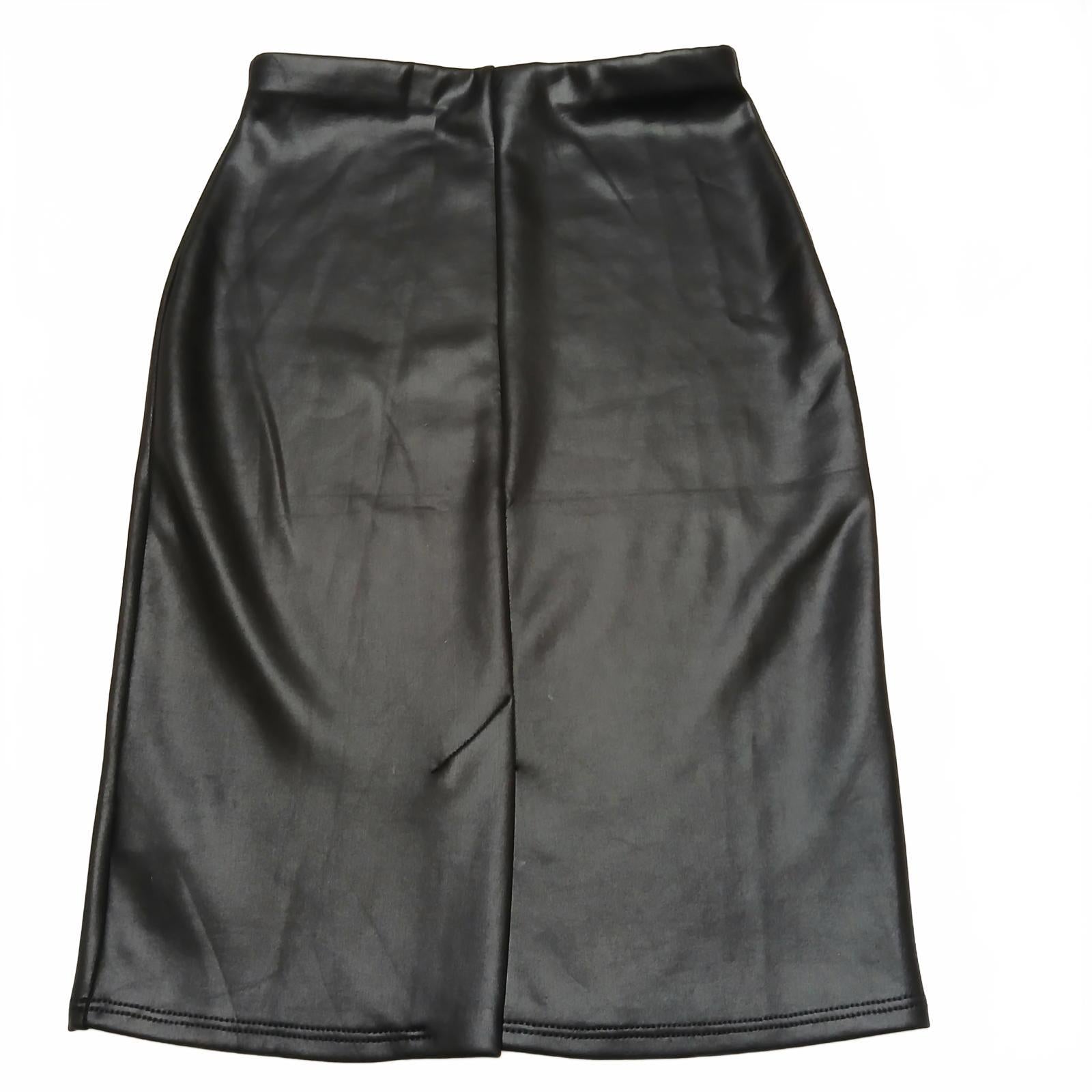 Charlotte Russe Womens Small Black Faux Leather Pencil Skirt