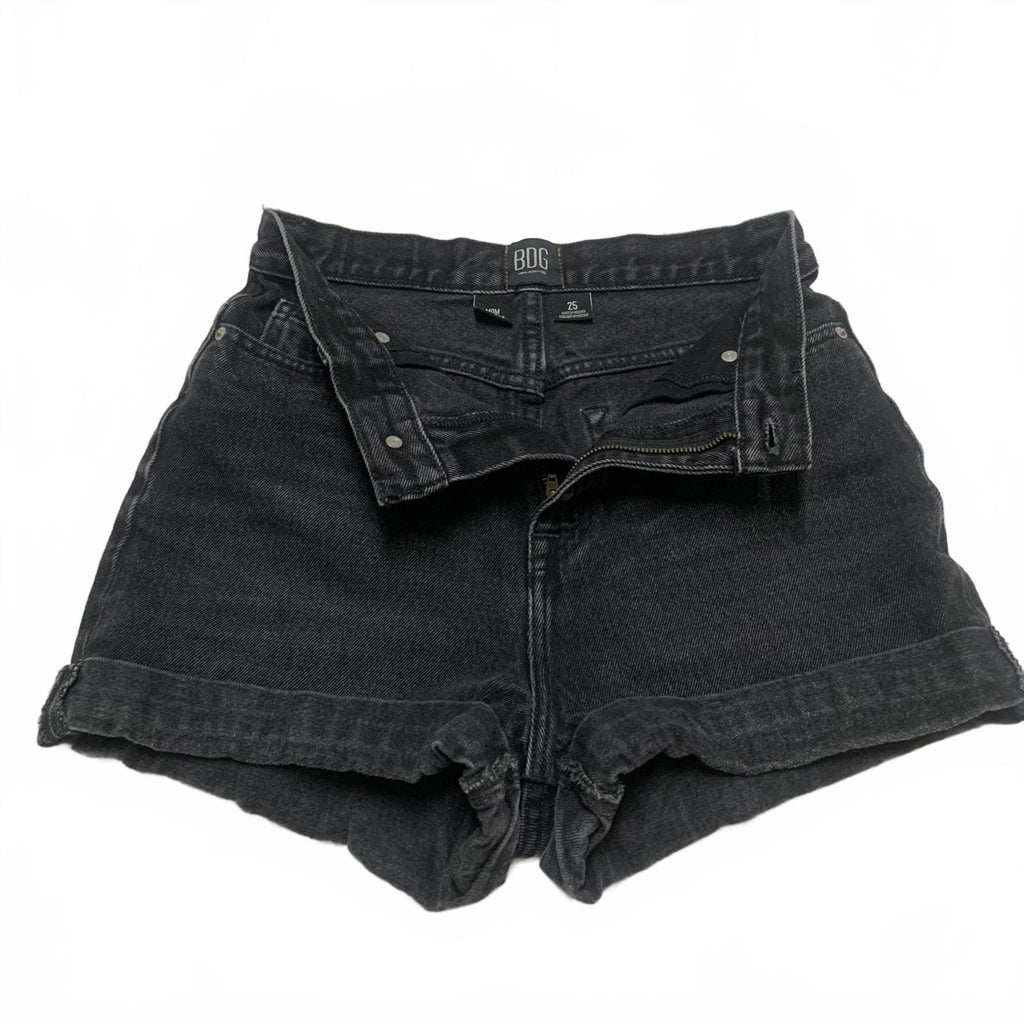 BDG Womens Size 25 Black Mom High-Rise Denim Shorts