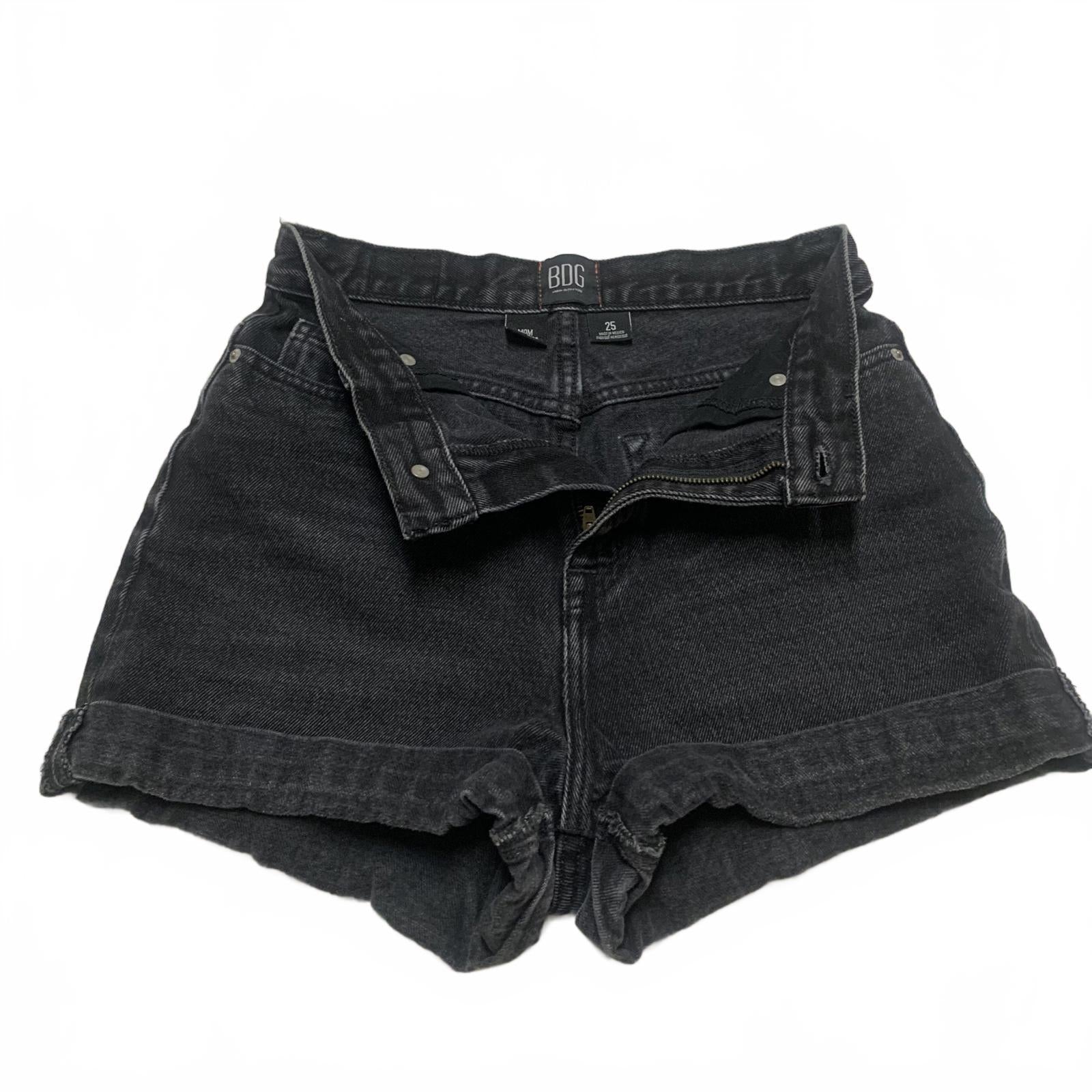 BDG Womens Size 25 Black Mom High-Rise Denim Shorts